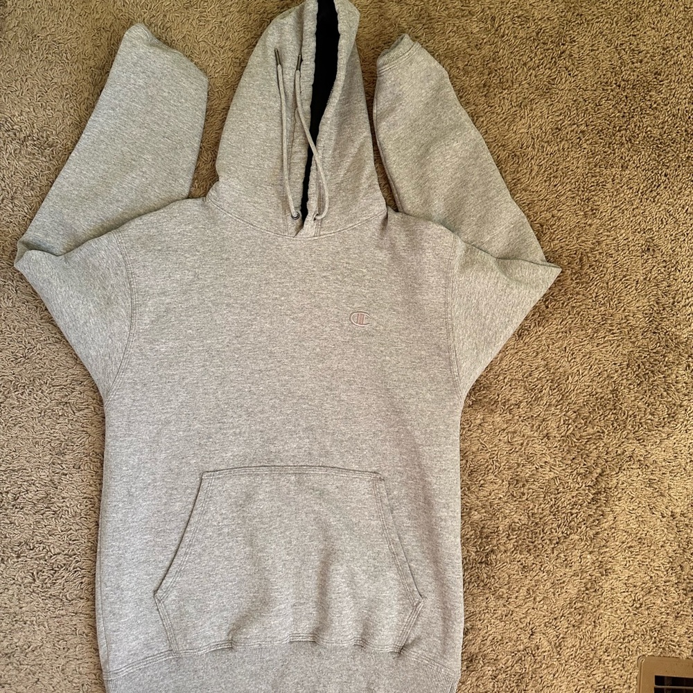 champion hoodie grey